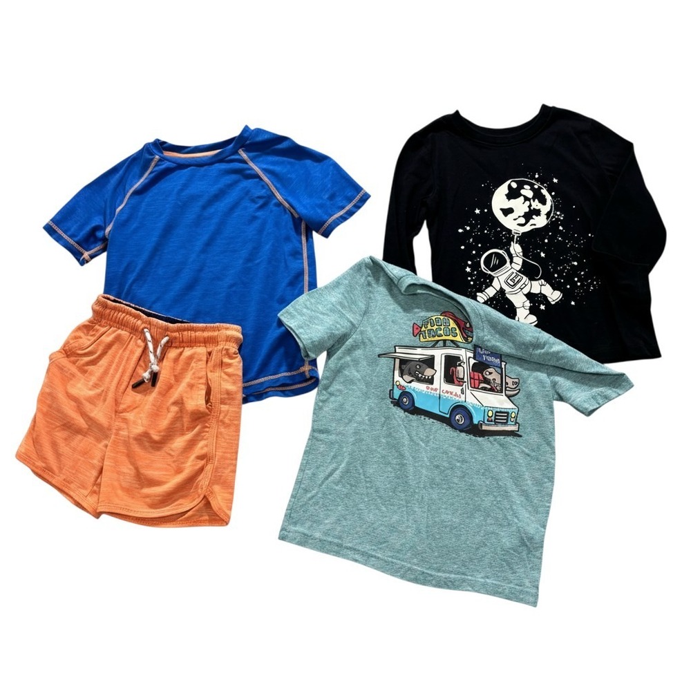Tommy Bahama Cat & Jack 365kids Boys 4T 5T Bundle Shirts Shorts Casual 4pc Lot